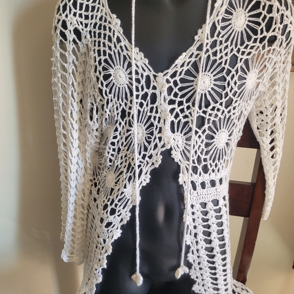 Women's Venice Blue crochet top - Picture 2 of 4